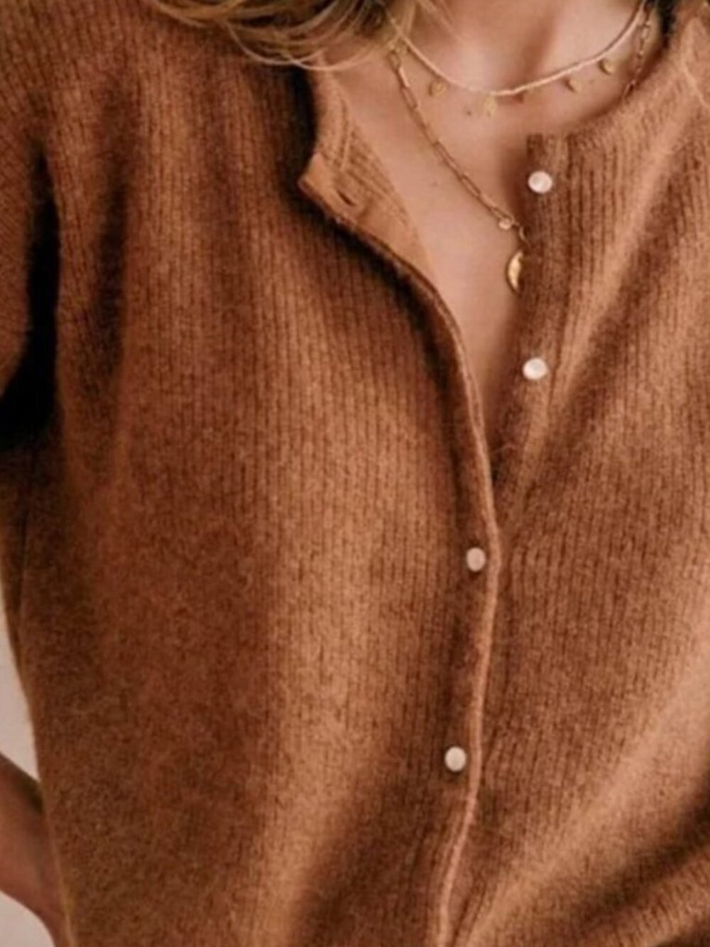 Sézane Gaspard Cardigan Camel